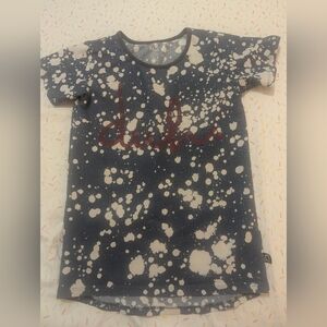 Rags to Raches Blue and White Splatter Tee